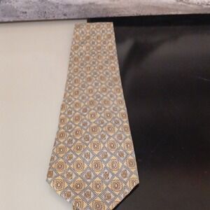 Make Offer!GAP Gold and Brown Geometric Silk Tie